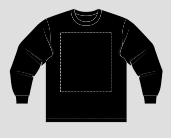 Gildan 2400 black long sleeved t-shirt