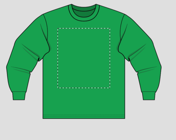 Gildan 2400 irish green long sleeved t-shirt