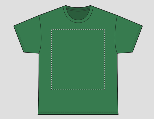 Gildan 5000 turf green t-shirt